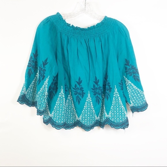 Aily Women's Embroidered Peasant Top Size Medium - Picture 1 of 4